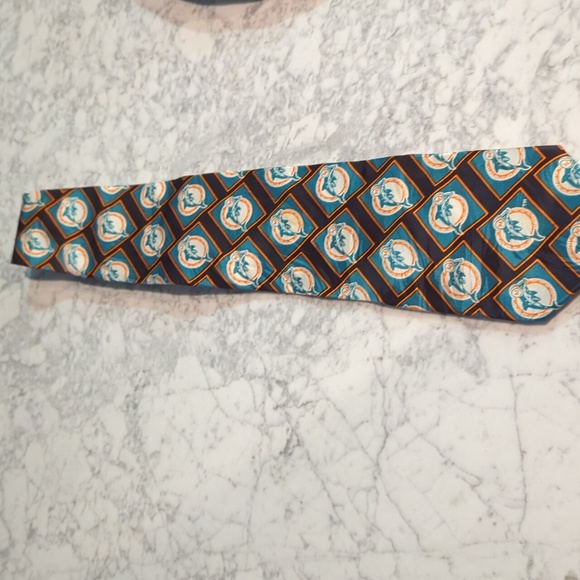 Vintage Used RM Sports Miami Dolphins Tie - Picture 7 of 8